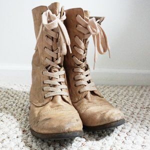 Target Rustic Tan Side Zip Combat Boot